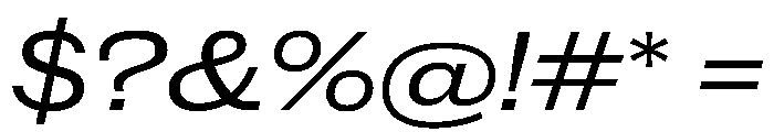 New Doric Extended Regular Italic Font OTHER CHARS
