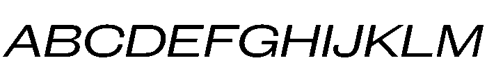 New Doric Extended Regular Italic Font UPPERCASE