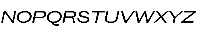 New Doric Extended Regular Italic Font UPPERCASE