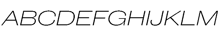 New Doric Extended Thin Italic Font UPPERCASE