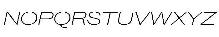 New Doric Extended Thin Italic Font UPPERCASE