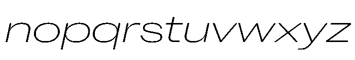 New Doric Extended Thin Italic Font LOWERCASE