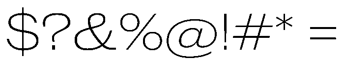 New Doric Extended Thin Font OTHER CHARS