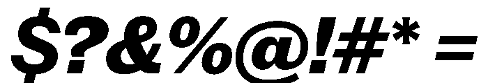 New Doric Extrabold Italic Font OTHER CHARS