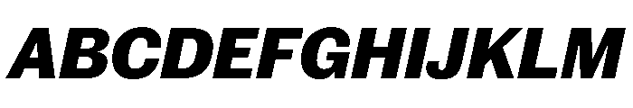 New Doric Extrabold Italic Font UPPERCASE