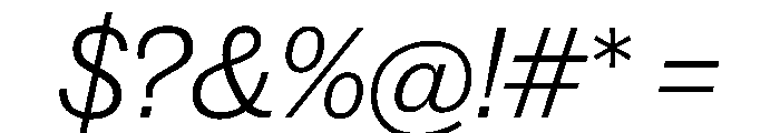New Doric Light Italic Font OTHER CHARS