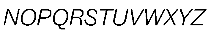 New Doric Light Italic Font UPPERCASE