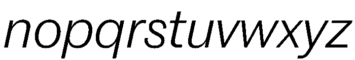 New Doric Light Italic Font LOWERCASE