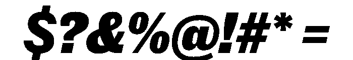 New Doric Narrow Black Italic Font OTHER CHARS