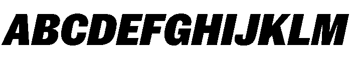 New Doric Narrow Black Italic Font UPPERCASE