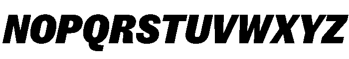 New Doric Narrow Black Italic Font UPPERCASE