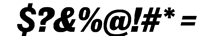 New Doric Narrow Extrabold Italic Font OTHER CHARS