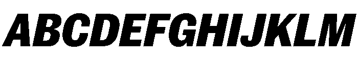 New Doric Narrow Extrabold Italic Font UPPERCASE