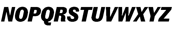 New Doric Narrow Extrabold Italic Font UPPERCASE