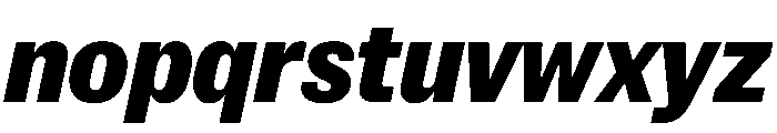 New Doric Narrow Extrabold Italic Font LOWERCASE