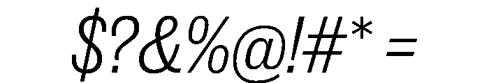 New Doric Narrow Light Italic Font OTHER CHARS