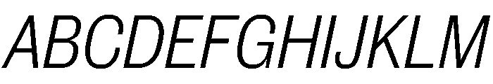 New Doric Narrow Light Italic Font UPPERCASE