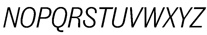 New Doric Narrow Light Italic Font UPPERCASE