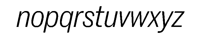 New Doric Narrow Light Italic Font LOWERCASE