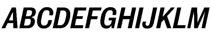 New Doric Narrow Medium Italic Font UPPERCASE