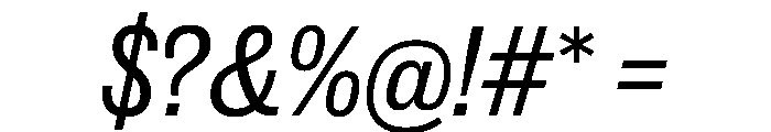 New Doric Narrow Regular Italic Font OTHER CHARS