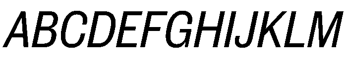 New Doric Narrow Regular Italic Font UPPERCASE