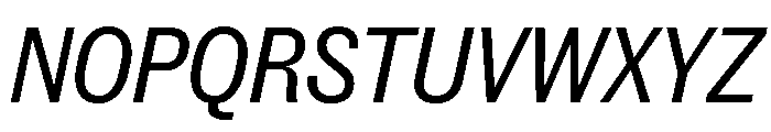 New Doric Narrow Regular Italic Font UPPERCASE