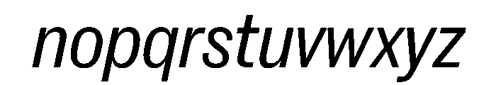 New Doric Narrow Regular Italic Font LOWERCASE