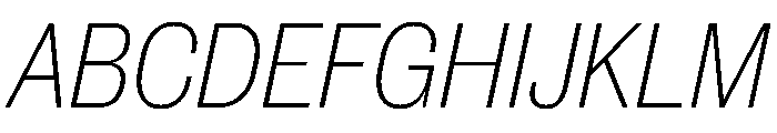 New Doric Narrow Thin Italic Font UPPERCASE