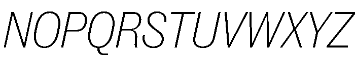 New Doric Narrow Thin Italic Font UPPERCASE