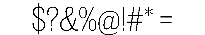 New Doric Narrow Thin Font OTHER CHARS