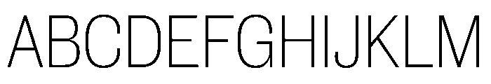 New Doric Narrow Thin Font UPPERCASE