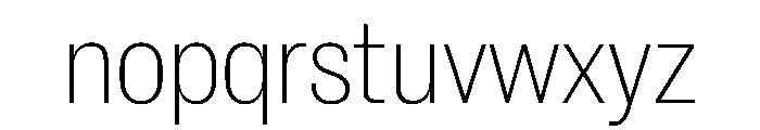 New Doric Narrow Thin Font LOWERCASE