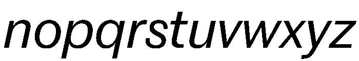 New Doric Regular Italic Font LOWERCASE