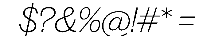 New Doric Thin Italic Font OTHER CHARS