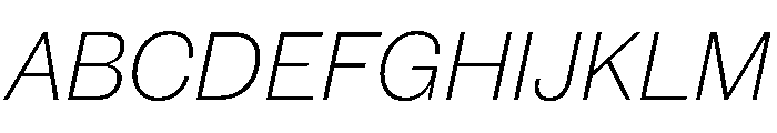 New Doric Thin Italic Font UPPERCASE