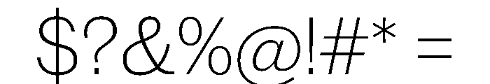 New Doric Thin Font OTHER CHARS