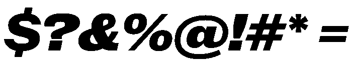 New Doric Wide Black Italic Font OTHER CHARS
