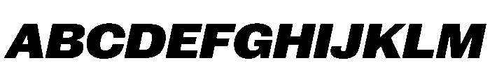 New Doric Wide Black Italic Font UPPERCASE