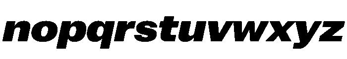 New Doric Wide Black Italic Font LOWERCASE