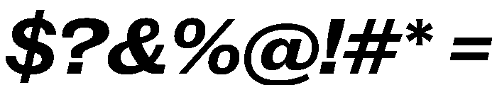 New Doric Wide Bold Italic Font OTHER CHARS