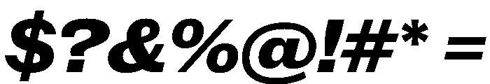New Doric Wide Extrabold Italic Font OTHER CHARS