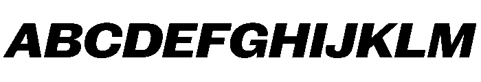 New Doric Wide Extrabold Italic Font UPPERCASE