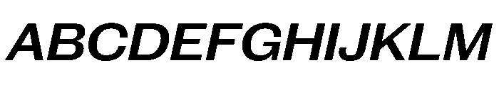 New Doric Wide Medium Italic Font UPPERCASE