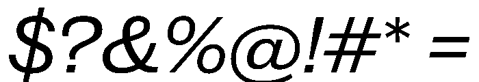 New Doric Wide Regular Italic Font OTHER CHARS