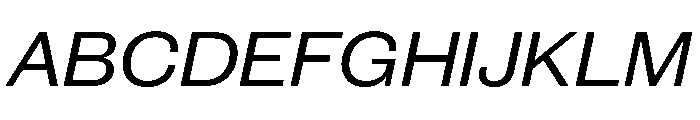 New Doric Wide Regular Italic Font UPPERCASE