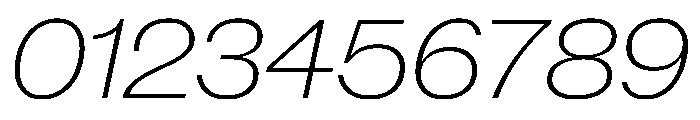 New Doric Wide Thin Italic Font OTHER CHARS