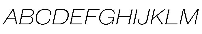 New Doric Wide Thin Italic Font UPPERCASE
