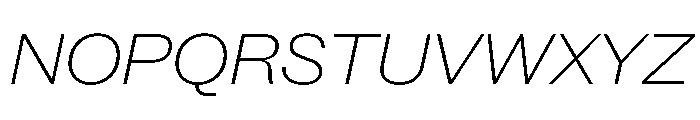 New Doric Wide Thin Italic Font UPPERCASE