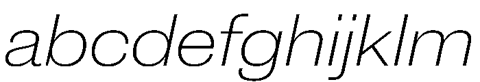 New Doric Wide Thin Italic FONT